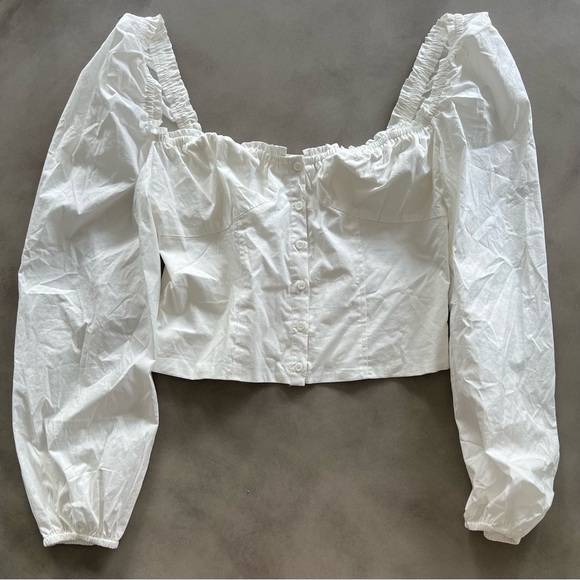 WeWoreWhat Ruched Cup Top in Size Large - Picture 6 of 9